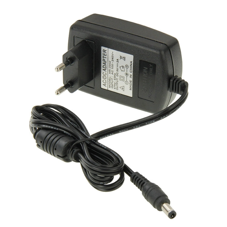 ปลั๊ก EU คุณภาพสูง AC 100-240V ถึง DC 9V 2A Power Adapter, เคล็ดลับ: 5.5 x 2.1 มม., ความยาวสายเคเบิล: 1 ม., EU Plug DC 9V 2A