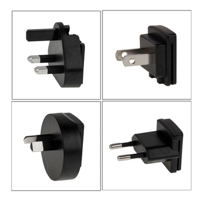 ปลั๊ก EU 4 in 1 + ปลั๊ก US + ปลั๊ก UK + ปลั๊ก AU ปลั๊กไฟ AC 100-240V ถึง DC 12V 3A เคล็ดลับ: 5.5 x 2.1 มม. ความยาวสายเคเบิล: ประมาณ 1.2 ม., EU+US+UK+AU Plug