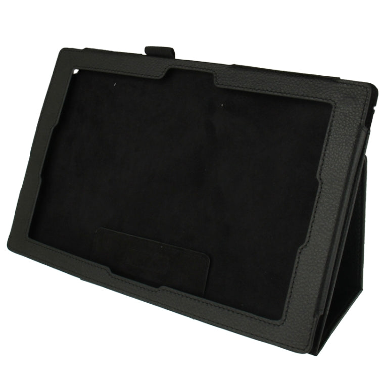 ซองหนังเนื้อลิ้นจี่พร้อมที่วางสำหรับ Sony Xperia Tablet Z / 10.1