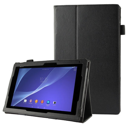 ซองหนังเนื้อลิ้นจี่พร้อมที่วางสำหรับ Sony Xperia Tablet Z2 10.1