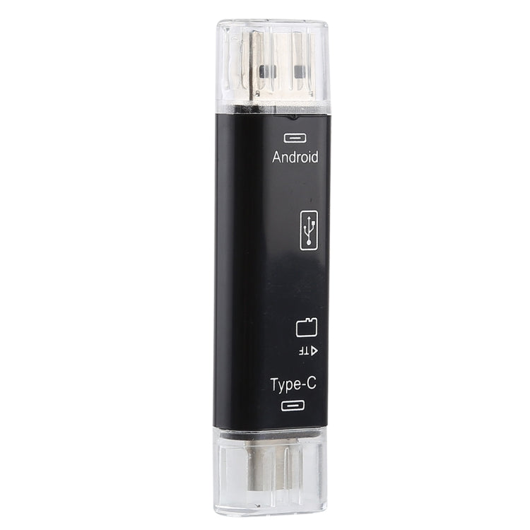 D-188 3 in 1 TF และ USB เป็น Micro USB และเครื่องอ่านการ์ด Type-C ขั้วต่ออะแดปเตอร์ OTG
