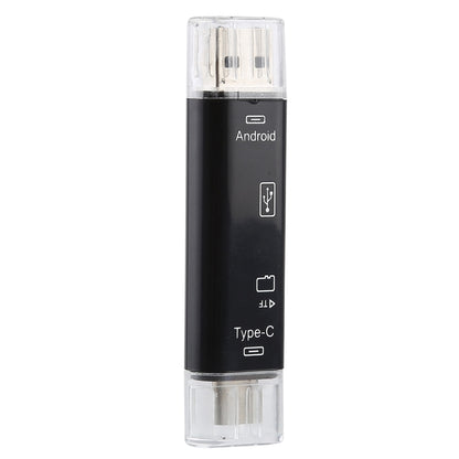 D-188 3 in 1 TF และ USB เป็น Micro USB และเครื่องอ่านการ์ด Type-C ขั้วต่ออะแดปเตอร์ OTG
