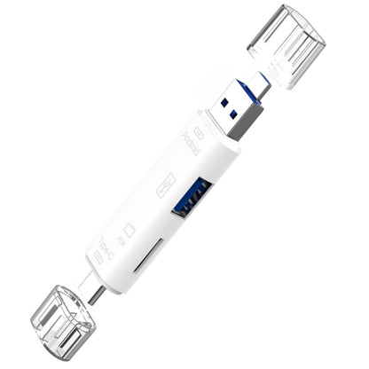 D-188 3 in 1 TF และ USB เป็น Micro USB และเครื่องอ่านการ์ด Type-C ขั้วต่ออะแดปเตอร์ OTG