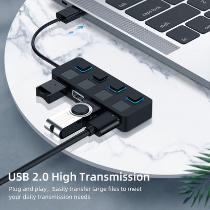 4 พอร์ต USB 2.0 HUB พร้อม 4 สวิตช์, 4 Ports with 4 Switch (Black), 4 Ports with 4 Switch (White)