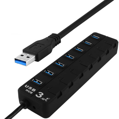 7 พอร์ต USB 3.0 Hub พร้อมสวิตช์แยกสำหรับแต่ละพอร์ตการถ่ายโอนข้อมูล, 7 Ports (Black)