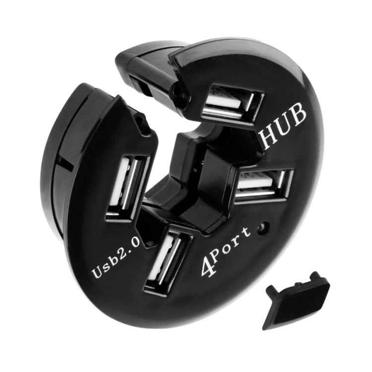 4 พอร์ต USB HUB 2.0 อะแดปเตอร์แยก USB พร้อมถ้วยป้องกันฝุ่น, with Anti Dust Cup