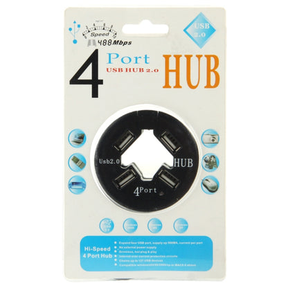4 พอร์ต USB HUB 2.0 อะแดปเตอร์แยก USB พร้อมถ้วยป้องกันฝุ่น, with Anti Dust Cup