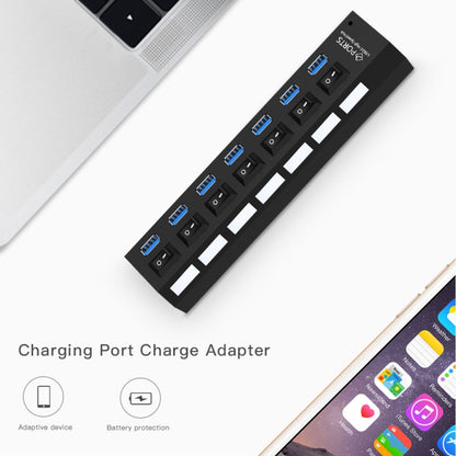 7 พอร์ต USB 3.0 HUB, ความเร็วสูงสุด 5Gbps, Plug and Play, รองรับ 1TB, 7 Ports (Black), 7 Ports (White)