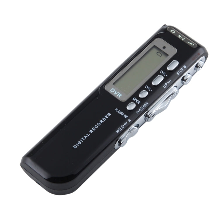 เครื่องบันทึกเสียงดิจิตอล 4GB เครื่องอัดเสียง MP3, รองรับการบันทึกโทรศัพท์, ฟังก์ชั่น VOX (สีดำ)