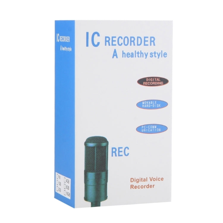 เครื่องบันทึกเสียงดิจิตอล 4GB เครื่องอัดเสียง MP3, รองรับการบันทึกโทรศัพท์, ฟังก์ชั่น VOX (สีดำ)