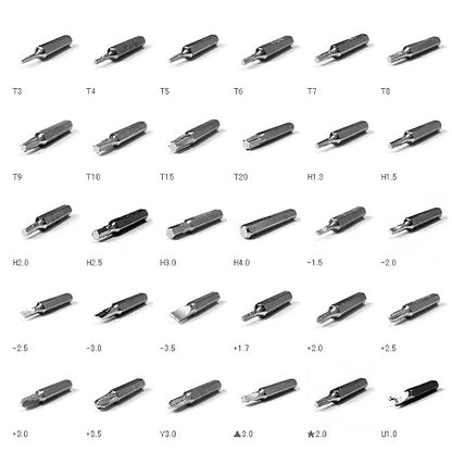 5 ชุด 31 in 1 Micro Pocket Precision ไขควง ซ่อมนาฬิกาชุดเครื่องมือชุด, 31 in 1