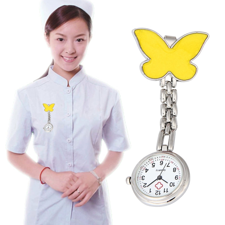 ผีเสื้อสไตล์แบบพกพาโลหะผสมพยาบาลรอบนาฬิกาข้อมือควอตซ์พร้อม PIN, Butterfly Style