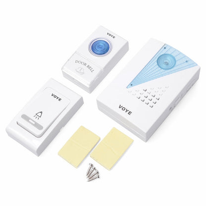VOYE V001AB กริ่งประตูไร้สายพร้อมรีโมทคอนโทรล 2 อัน, V001AB