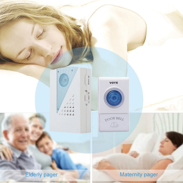 VOYE V001AB กริ่งประตูไร้สายพร้อมรีโมทคอนโทรล 2 อัน, V001AB