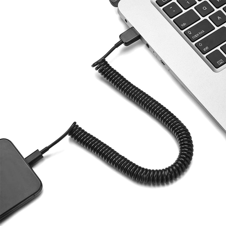 สายชาร์จ Micro USB Data Sync แบบขด ความยาว 27.5 ซม. (สามารถขยายได้สูงสุด 100 ซม.)