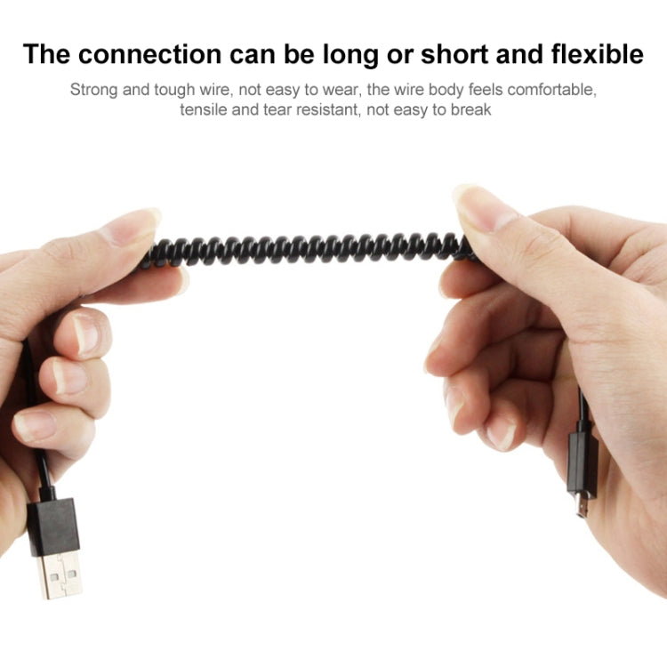 สายชาร์จ Micro USB Data Sync แบบขด ความยาว 27.5 ซม. (สามารถขยายได้สูงสุด 100 ซม.)