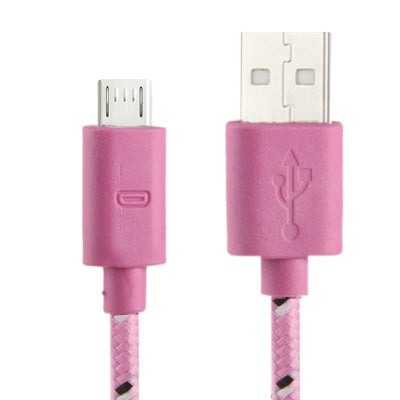 Nylon Netting Style Micro 5 Pin USB Data Transfer / Charge Cable, ความยาว: 3 ม