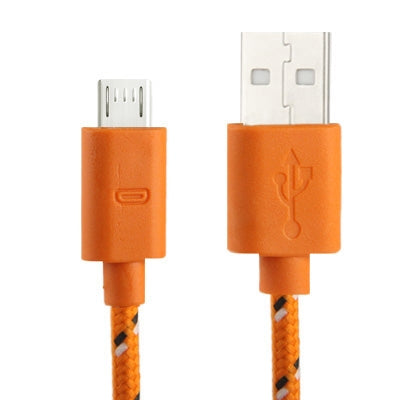 Nylon Netting Style Micro 5 Pin USB Data Transfer / Charge Cable, ความยาว: 3 ม