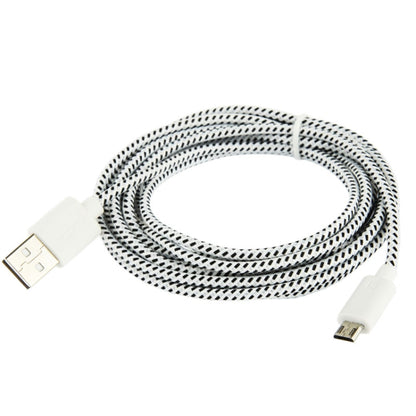 Nylon Netting Style Micro 5 Pin USB Data Transfer / Charge Cable, ความยาว: 3 ม
