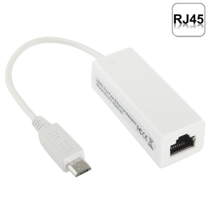 อะแดปเตอร์อีเทอร์เน็ต Micro USB 2.0 สำหรับแท็บเล็ตพีซี / Android TV ความยาว: 20 ซม
