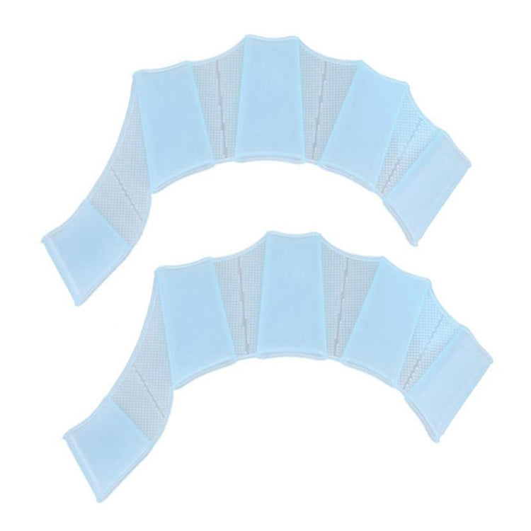 ถุงมือว่ายน้ำซิลิโคนแบบยืดหยุ่นนิ้ว (ขนาดใหญ่), Size : S  Blue, Size : M  Blue, Size : L Blue