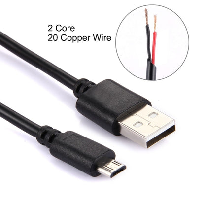 2 คอร์ 20 สายทองแดงไมโคร USB เข้ากับ USB 2.0 สายชาร์จความยาวสายเคเบิล: ประมาณ 30 ซม.