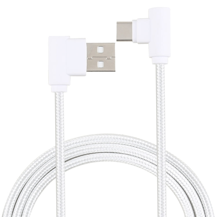 1.2 ม. 2A 90 สายทองแดงทอข้อศอก USB-C / Type-C 3.1 ถึง USB 2.0 ข้อมูล / สายชาร์จ