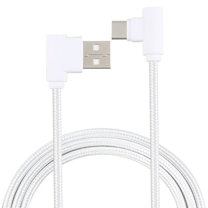 1.2 ม. 2A 90 สายทองแดงทอข้อศอก USB-C / Type-C 3.1 ถึง USB 2.0 ข้อมูล / สายชาร์จ
