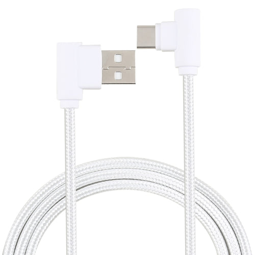 1.2 ม. 2A 90 สายทองแดงทอข้อศอก USB-C / Type-C 3.1 ถึง USB 2.0 ข้อมูล / สายชาร์จ