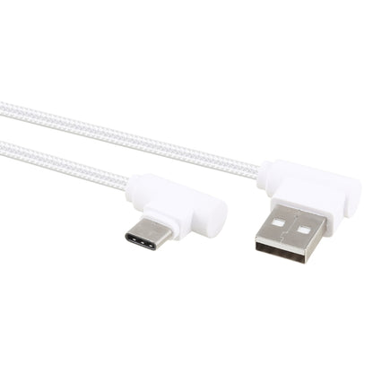 1.2 ม. 2A 90 สายทองแดงทอข้อศอก USB-C / Type-C 3.1 ถึง USB 2.0 ข้อมูล / สายชาร์จ