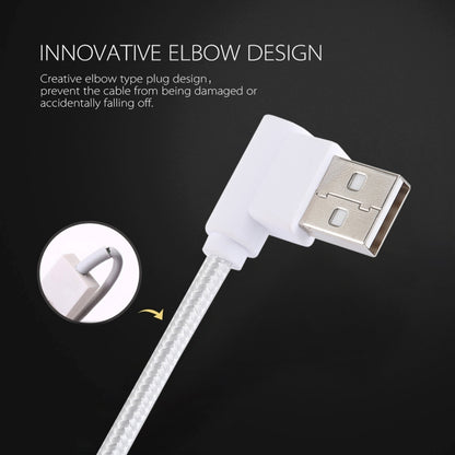 1.2 ม. 2A 90 สายทองแดงทอข้อศอก USB-C / Type-C 3.1 ถึง USB 2.0 ข้อมูล / สายชาร์จ