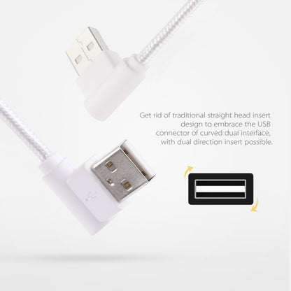 1.2 ม. 2A 90 สายทองแดงทอข้อศอก USB-C / Type-C 3.1 ถึง USB 2.0 ข้อมูล / สายชาร์จ