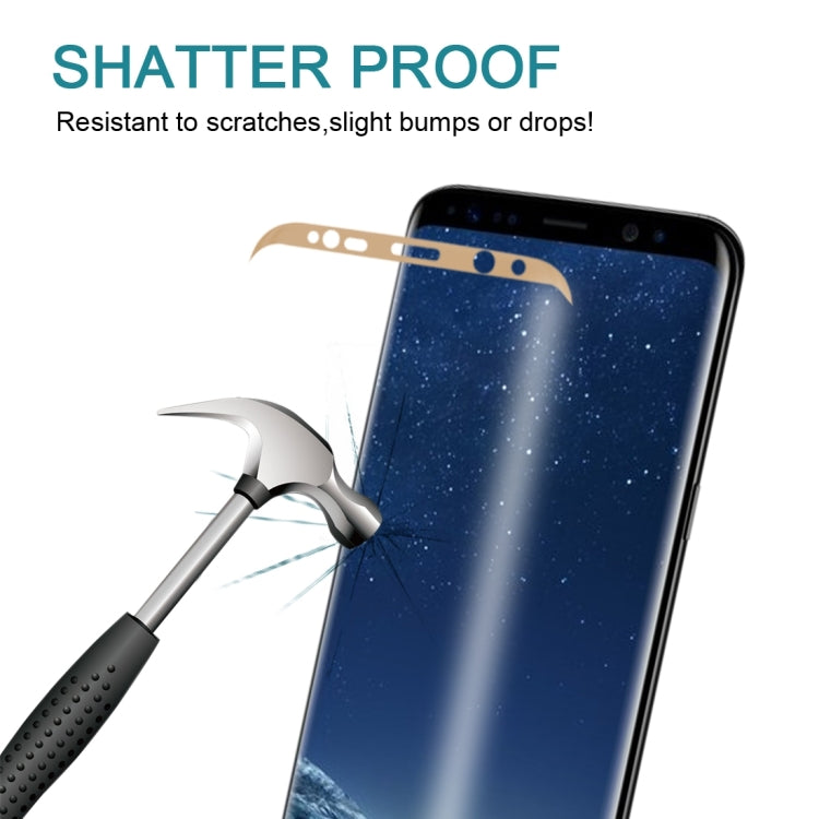 สำหรับ Galaxy S8 / G950 0.3mm 9H ความแข็งพื้นผิว 3D Curved Silk-screen Full Screen กระจกนิรภัยป้องกันหน้าจอ, For Galaxy S8 / G950