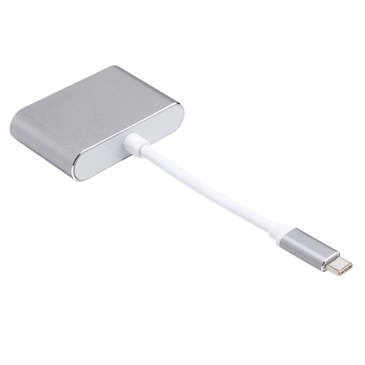 2 in 1 VGA และ HDMI Female เป็น USB-C / Type-C Male Hub Splitter Adapter, VGA+HDMI