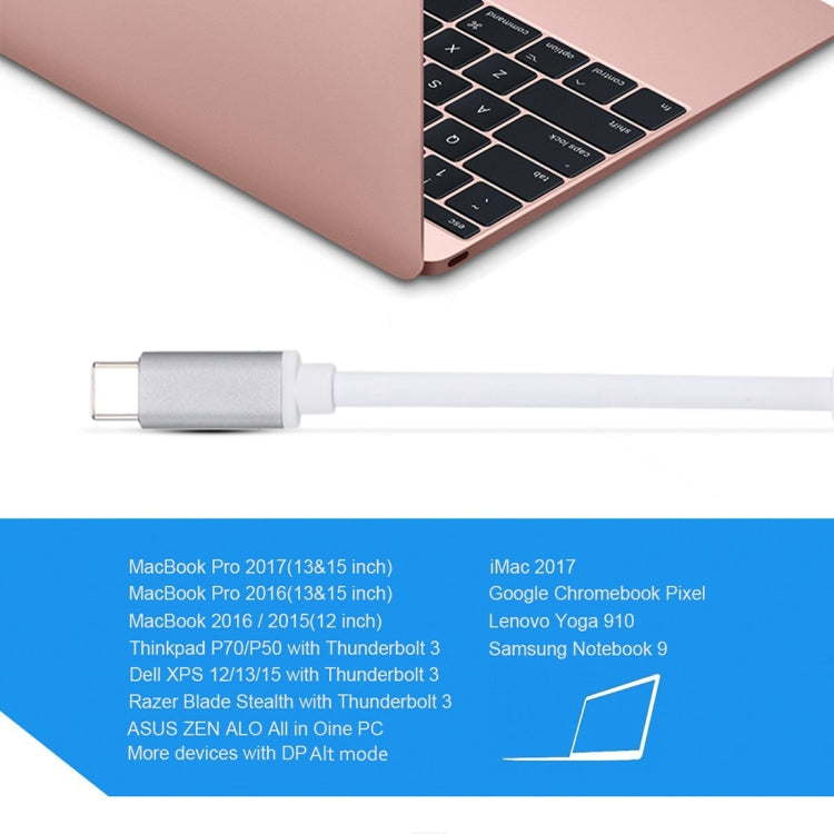 2 in 1 VGA และ HDMI Female เป็น USB-C / Type-C Male Hub Splitter Adapter, VGA+HDMI