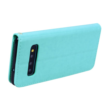 ซองหนัง PU แบบพลิกแนวนอนลายดอกกุหลาบสำหรับ Galaxy S10 Plus พร้อมตัวยึดและช่องเสียบการ์ดและกระเป๋าสตางค์, For Samsung Galaxy S10 Plus