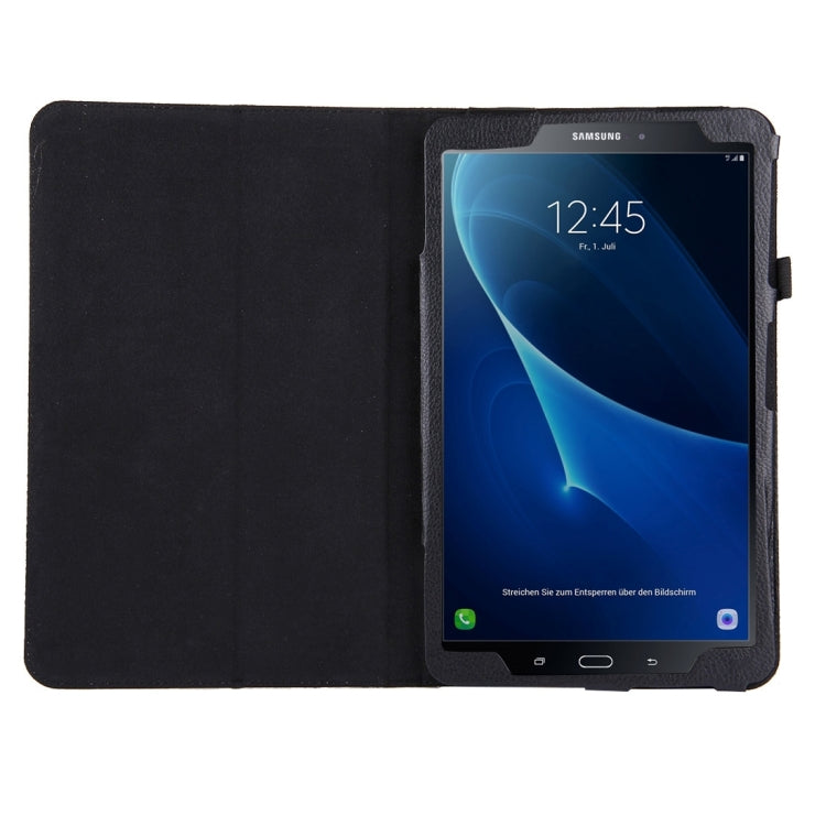 สำหรับ Galaxy Tab A 10.1 / T580 เนื้อลิ้นจี่ซองหนังพลิกแนวนอนแม่เหล็กพร้อมตัวยึดและฟังก์ชั่น Sleep / Wake-up, For Galaxy Tab A 10.1 (2016) / T580, Galaxy Tab A 10.1 (2016)
