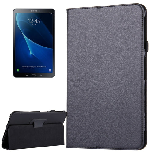 สำหรับ Galaxy Tab A 10.1 / T580 เนื้อลิ้นจี่ซองหนังพลิกแนวนอนแม่เหล็กพร้อมตัวยึดและฟังก์ชั่น Sleep / Wake-up, For Galaxy Tab A 10.1 (2016) / T580, Galaxy Tab A 10.1 (2016)