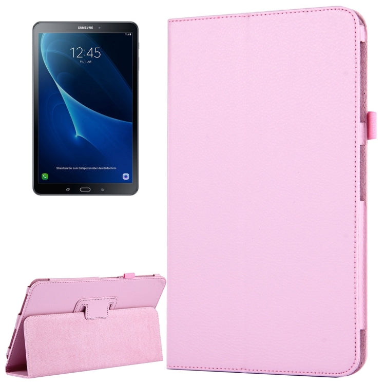 สำหรับ Galaxy Tab A 10.1 / T580 เนื้อลิ้นจี่ซองหนังพลิกแนวนอนแม่เหล็กพร้อมตัวยึดและฟังก์ชั่น Sleep / Wake-up, For Galaxy Tab A 10.1 (2016) / T580, Galaxy Tab A 10.1 (2016)