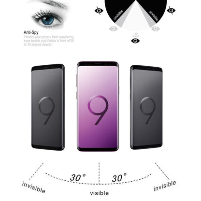 สำหรับ Galaxy S9 0.3 มม. 9H ความแข็งพื้นผิวความเป็นส่วนตัว 3D ป้องกันแสงสะท้อนกระจกนิรภัยฟิล์มป้องกัน, For S9
