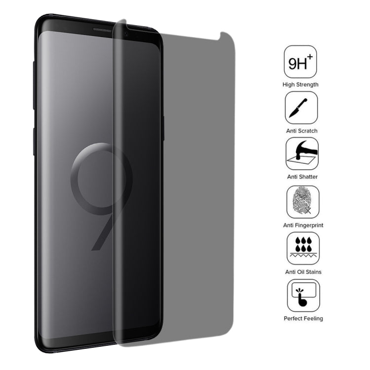 สำหรับ Galaxy S9 + 0.3mm 9H ความแข็งพื้นผิวความเป็นส่วนตัว 3D ป้องกันแสงสะท้อนกระจกนิรภัยฟิล์มป้องกัน, For S9+