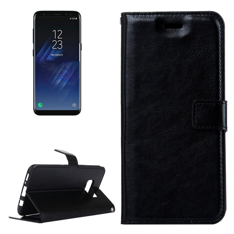 สำหรับ Galaxy S8 Retro Crazy Horse Texture ซองหนังพลิกแนวนอนพร้อมตัวยึดและช่องเสียบการ์ดและกระเป๋าสตางค์และกรอบรูป, For Samsung Galaxy S8, For Galaxy S8, Galaxy S8