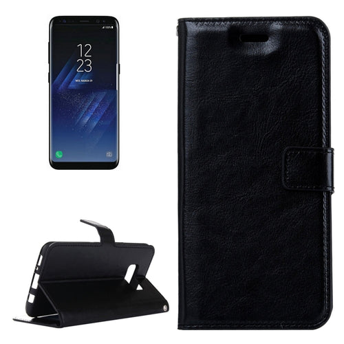สำหรับ Galaxy S8 Retro Crazy Horse Texture ซองหนังพลิกแนวนอนพร้อมตัวยึดและช่องเสียบการ์ดและกระเป๋าสตางค์และกรอบรูป, For Samsung Galaxy S8, For Galaxy S8, Galaxy S8
