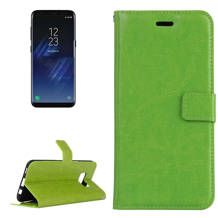 สำหรับ Galaxy S8 Retro Crazy Horse Texture ซองหนังพลิกแนวนอนพร้อมตัวยึดและช่องเสียบการ์ดและกระเป๋าสตางค์และกรอบรูป, For Samsung Galaxy S8, For Galaxy S8, Galaxy S8