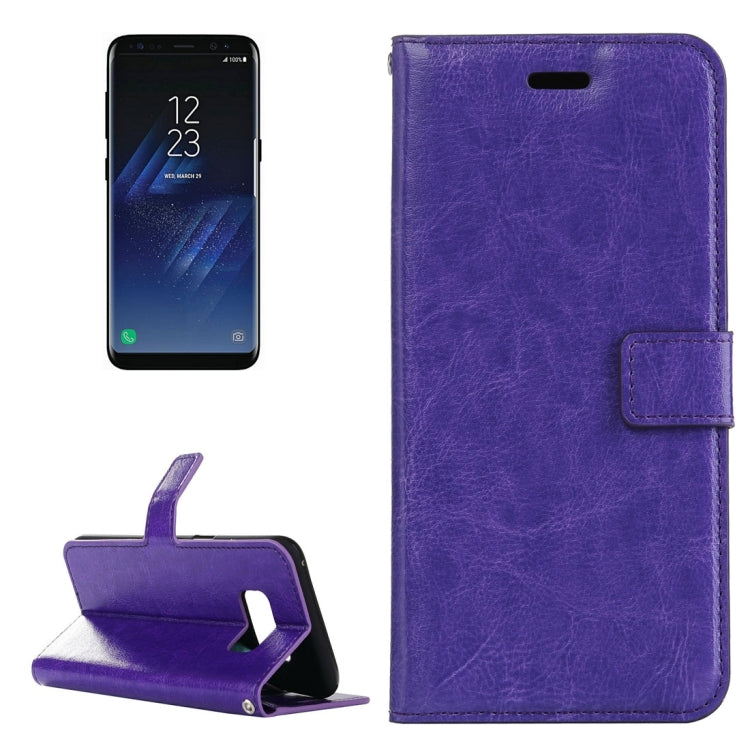 สำหรับ Galaxy S8 Retro Crazy Horse Texture ซองหนังพลิกแนวนอนพร้อมตัวยึดและช่องเสียบการ์ดและกระเป๋าสตางค์และกรอบรูป, For Samsung Galaxy S8, For Galaxy S8, Galaxy S8