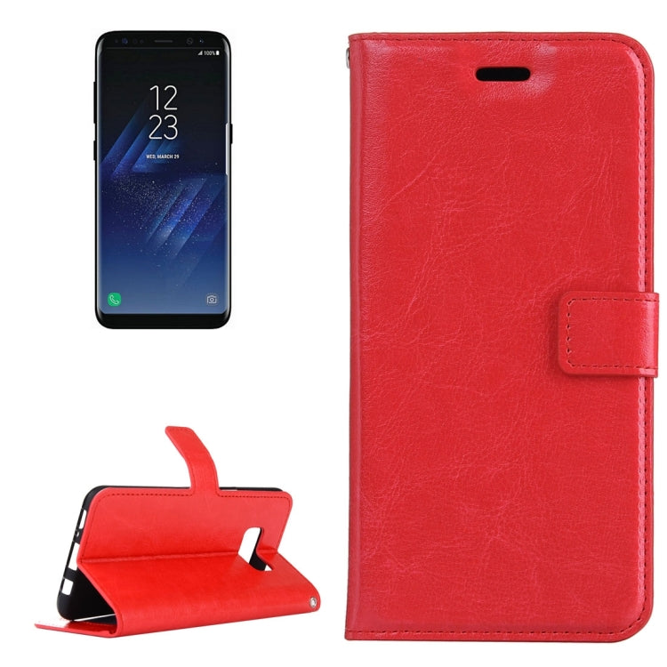 สำหรับ Galaxy S8 Retro Crazy Horse Texture ซองหนังพลิกแนวนอนพร้อมตัวยึดและช่องเสียบการ์ดและกระเป๋าสตางค์และกรอบรูป, For Samsung Galaxy S8, For Galaxy S8, Galaxy S8