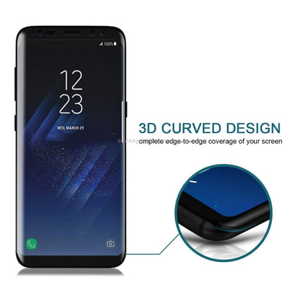 สำหรับ Galaxy S8 + / G9550 0.3mm 9H ความแข็งพื้นผิวความเป็นส่วนตัวโค้ง 3D ป้องกันแสงสะท้อนแบบเต็มหน้าจอกระจกกันรอยหน้าจอ, For Samsung Galaxy S8+