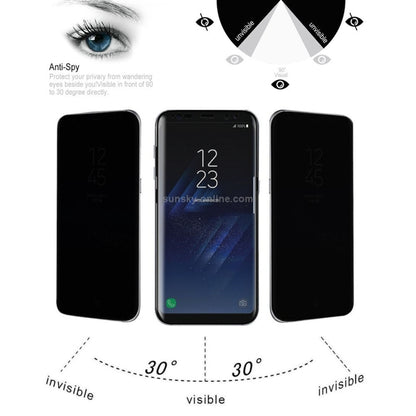 สำหรับ Galaxy S8 + / G9550 0.3mm 9H ความแข็งพื้นผิวความเป็นส่วนตัวโค้ง 3D ป้องกันแสงสะท้อนแบบเต็มหน้าจอกระจกกันรอยหน้าจอ, For Samsung Galaxy S8+