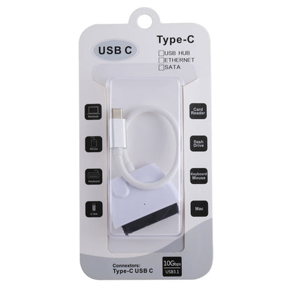 ตัวแปลงสายเคเบิลอะแดปเตอร์ฮาร์ดไดรฟ์ USB-C / Type-C ถึง 22 พิน SATA ความยาวรวม: ประมาณ 23 ซม
