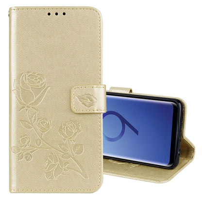 สำหรับ Galaxy S9 Rose ซองหนัง PU สิ่งแวดล้อมแบบพลิกแนวนอนพร้อมตัวยึดและช่องเสียบการ์ดและกระเป๋าสตางค์, For Samsung Galaxy S9